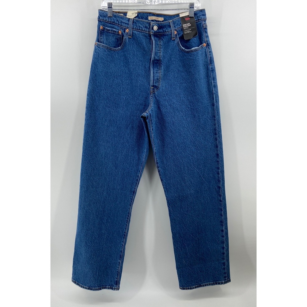 Levis Premium Ribcage Straight Ankle Jeans Blue W32 L31 72693-0117 NEW